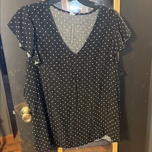 Old Navy black Polka Dot Top